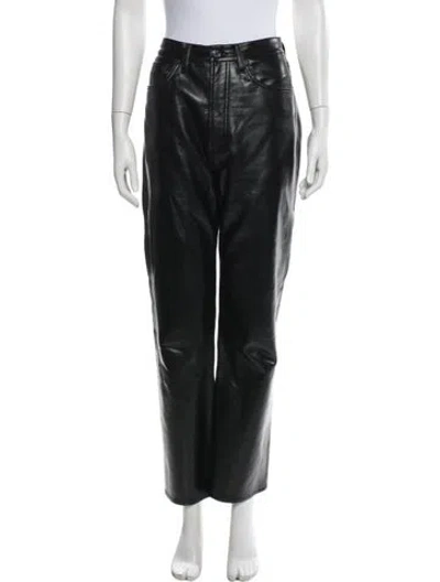 Pre-owned Agolde Straight Leg Pants In Black