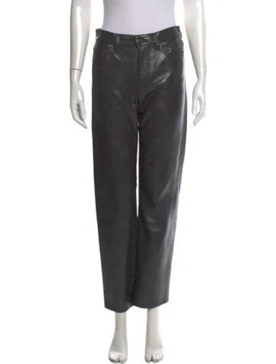 Pre-owned Agolde Straight Leg Pants In Black