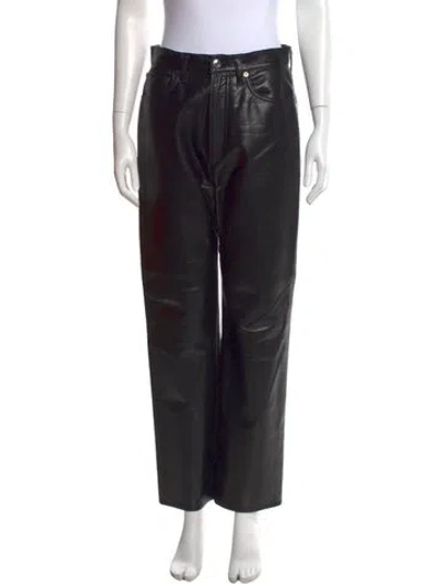 Pre-owned Agolde Straight Leg Pants In Black