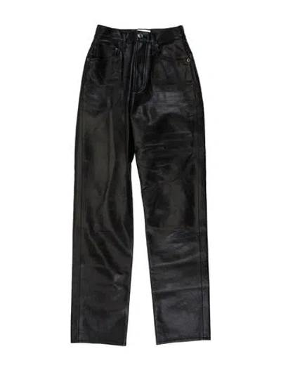 Pre-owned Agolde Straight Leg Pants In Black