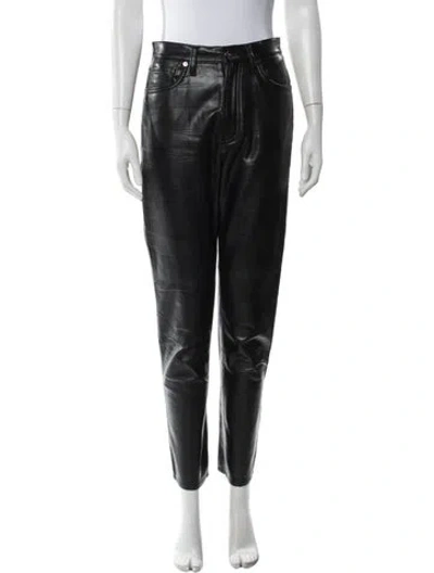 Pre-owned Agolde Straight Leg Pants In Black