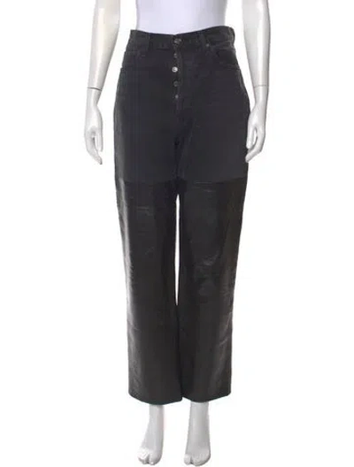 Pre-owned Agolde Straight Leg Pants In Black