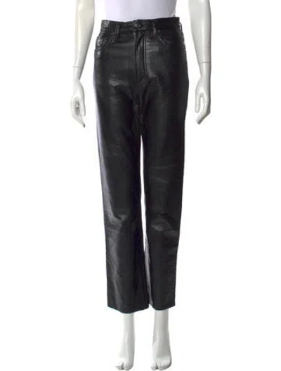 Pre-owned Agolde Straight Leg Pants In Black