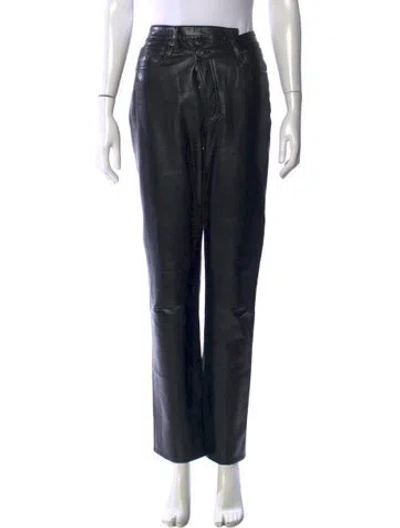 Pre-owned Agolde Straight Leg Pants In Black