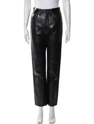 Pre-owned Agolde Straight Leg Pants In Black
