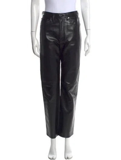 Pre-owned Agolde Straight Leg Pants In Black