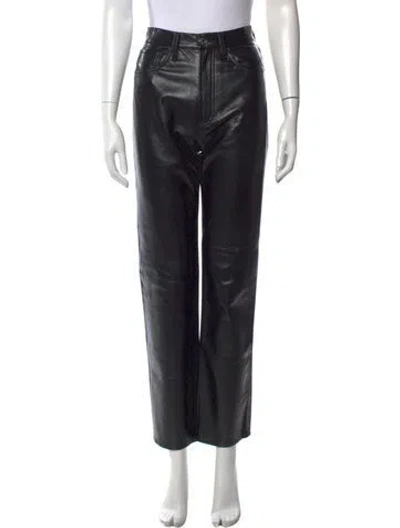 Pre-owned Agolde Straight Leg Pants In Black
