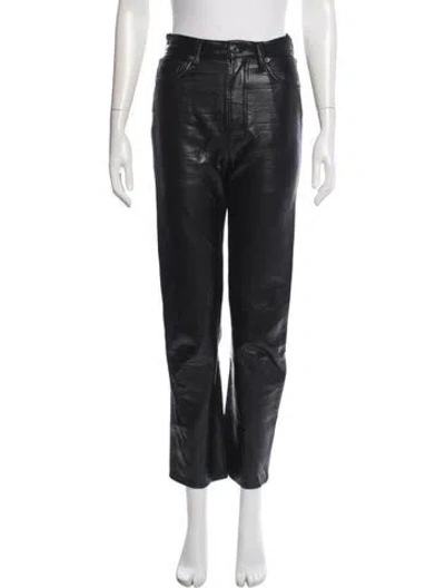 Pre-owned Agolde Straight Leg Pants In Black
