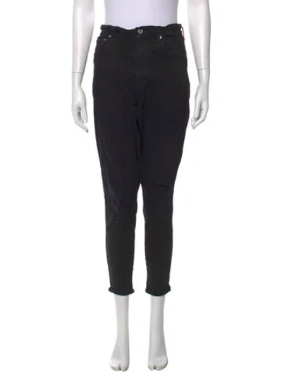 Pre-owned Agolde Straight Leg Pants In Black