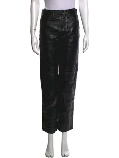 Pre-owned Agolde Straight Leg Pants In Black