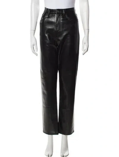 Pre-owned Agolde Straight Leg Pants In Black