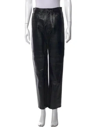 Pre-owned Agolde Straight Leg Pants In Black