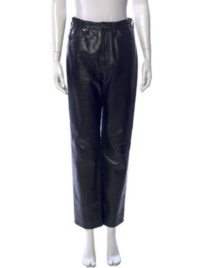 Pre-owned Agolde Straight Leg Pants In Black