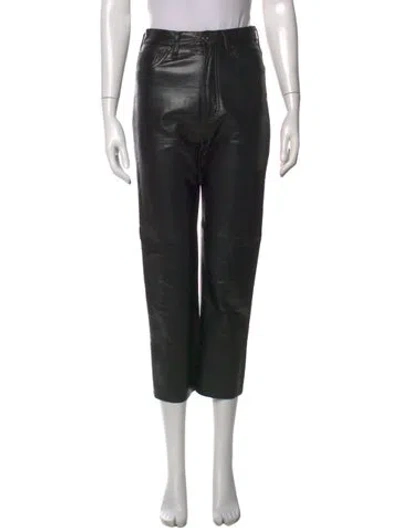 Pre-owned Agolde Straight Leg Pants In Black