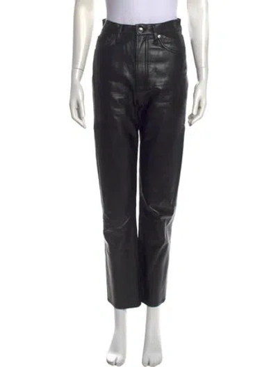 Pre-owned Agolde Straight Leg Pants In Black