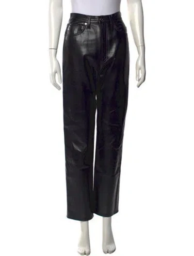 Pre-owned Agolde Straight Leg Pants In Black