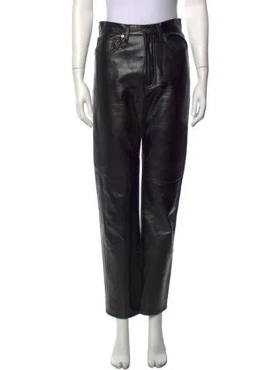 Pre-owned Agolde Straight Leg Pants In Black