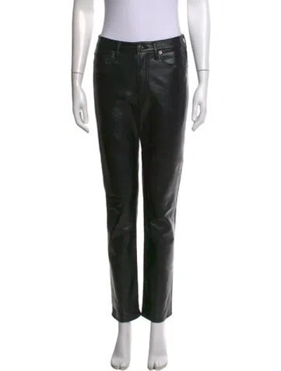 Pre-owned Agolde Straight Leg Pants In Black