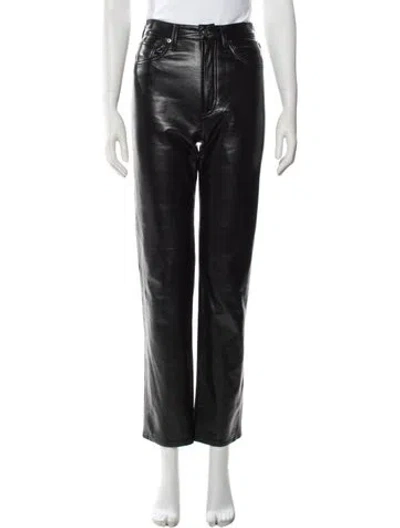 Pre-owned Agolde Straight Leg Pants In Black