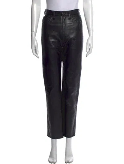 Pre-owned Agolde Straight Leg Pants In Black