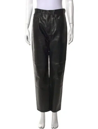 Pre-owned Agolde Straight Leg Pants In Black