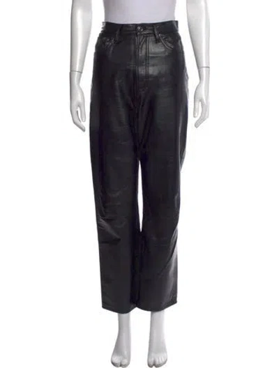 Pre-owned Agolde Straight Leg Pants In Black