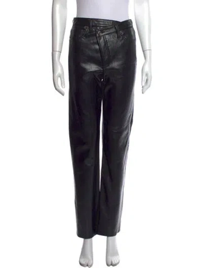 Pre-owned Agolde Straight Leg Pants In Black