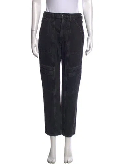 Pre-owned Agolde Straight Leg Pants In Black
