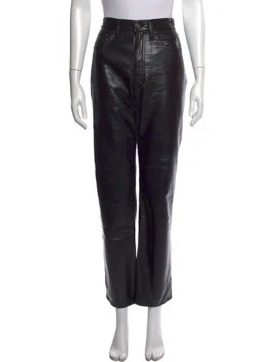 Pre-owned Agolde Straight Leg Pants In Black