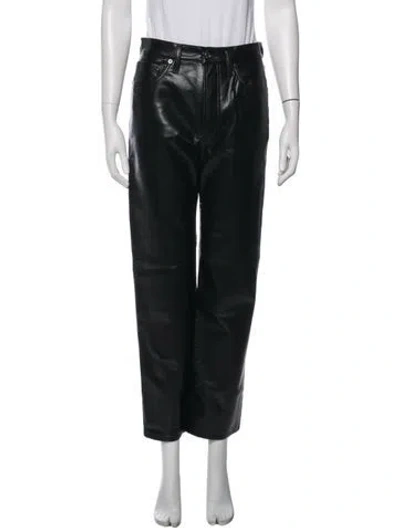 Pre-owned Agolde Straight Leg Pants In Black