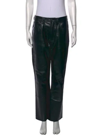 Pre-owned Agolde Straight Leg Pants In Black