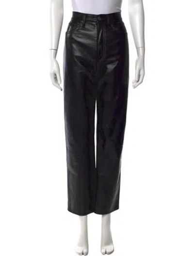 Pre-owned Agolde Straight Leg Pants In Black