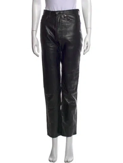 Pre-owned Agolde Straight Leg Pants In Black