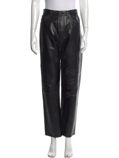 Pre-owned Agolde Straight Leg Pants In Black