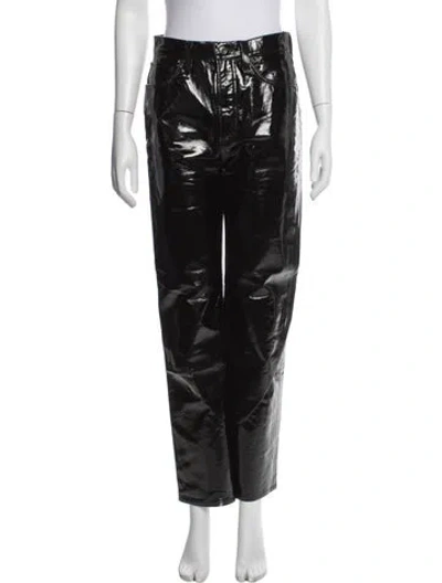 Pre-owned Agolde Straight Leg Pants In Black