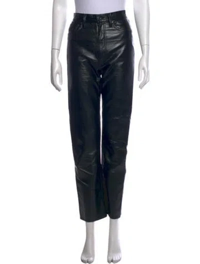 Pre-owned Agolde Straight Leg Pants In Black