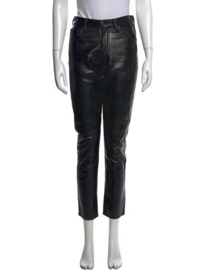 Pre-owned Agolde Straight Leg Pants In Black