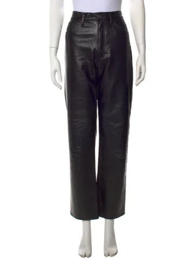 Pre-owned Agolde Straight Leg Pants In Black