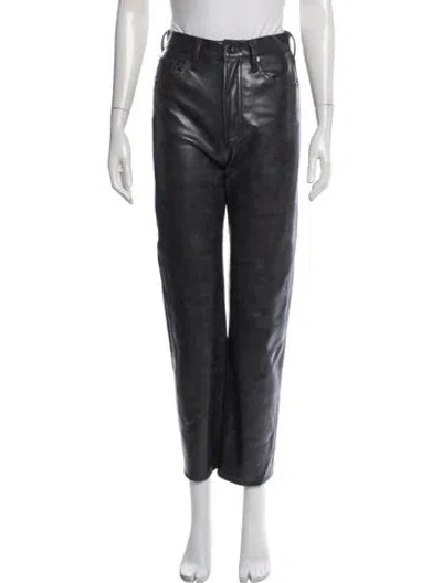 Pre-owned Agolde Straight Leg Pants In Black