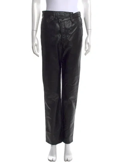 Pre-owned Agolde Straight Leg Pants In Black