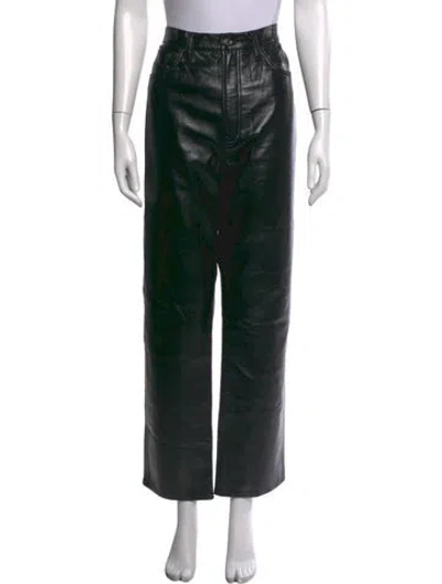 Pre-owned Agolde Straight Leg Pants In Black