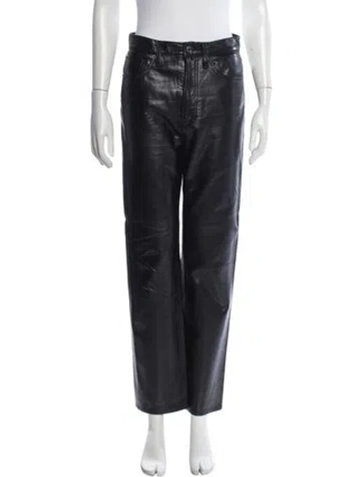 Pre-owned Agolde Straight Leg Pants In Black