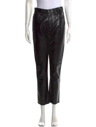 Pre-owned Agolde Straight Leg Pants In Black