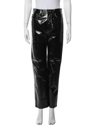 Pre-owned Agolde Straight Leg Pants In Black