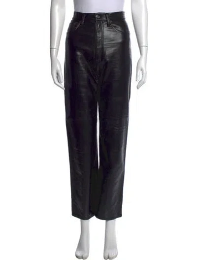 Pre-owned Agolde Straight Leg Pants In Black