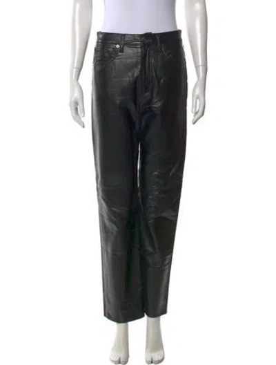 Pre-owned Agolde Straight Leg Pants In Black