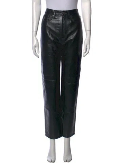 Pre-owned Agolde Straight Leg Pants In Black