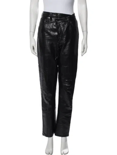 Pre-owned Agolde Straight Leg Pants In Black