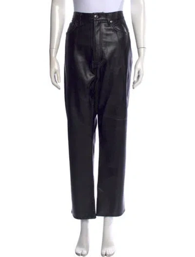 Pre-owned Agolde Straight Leg Pants In Black