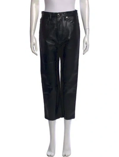 Pre-owned Agolde Straight Leg Pants In Black